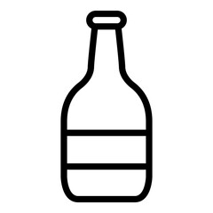 Bottle icon outline style. Simple packaging vector symbol illustration.