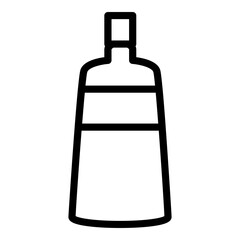 Bottle icon outline style. Simple packaging vector symbol illustration.