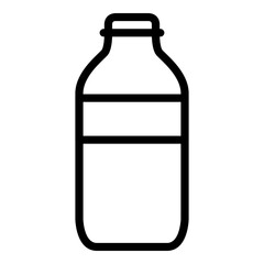 Bottle icon outline style. Simple packaging vector symbol illustration.