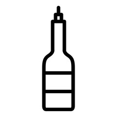 Bottle icon outline style. Simple packaging vector symbol illustration.