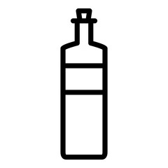 Bottle icon outline style. Simple packaging vector symbol illustration.