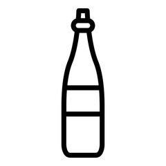 Bottle icon outline style. Simple packaging vector symbol illustration.
