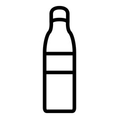 Bottle icon outline style. Simple packaging vector symbol illustration.