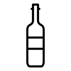 Bottle icon outline style. Simple packaging vector symbol illustration.