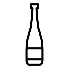 Bottle icon outline style. Simple packaging vector symbol illustration.