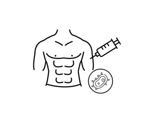 Antibiotic injection icon vector symbol design illustration