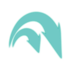 Glowing Blue Arrows Set. Arrow Vector Collection for design.