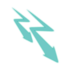 Glowing Blue Arrows Set. Arrow Vector Collection for design.