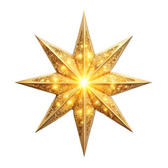 Fototapeta premium golden star isolated on white background