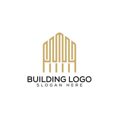 real estate logo concept. modern building logo vector design template.