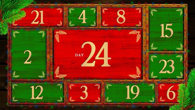 Christmas Advent Calendar Template