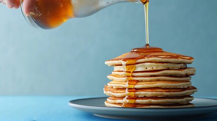 Delicious Pancakes with Syrup