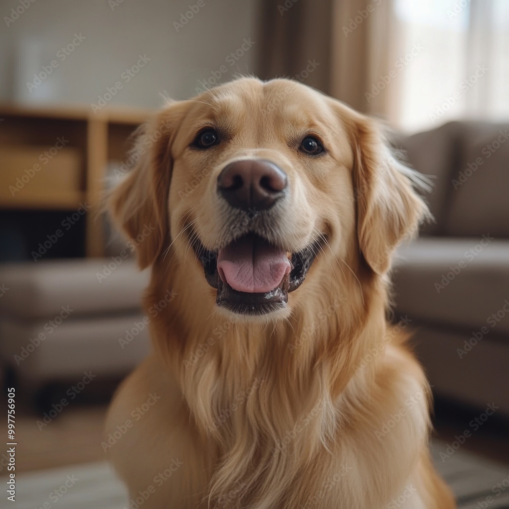 Canvas Prints golden retriever smile.