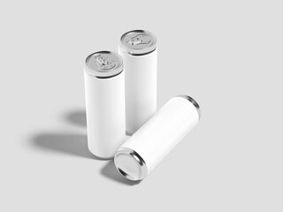 Realistic Aluminum Drink Can Mockup 3D Rendering