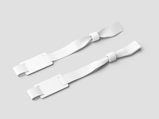White blank Modern Wristband Event Mockup 3D Rendering