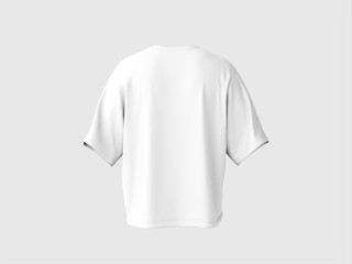 Back View of 3D Blank White T-Shirt Mockup
