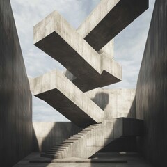 Fototapeta premium Concrete Staircase.