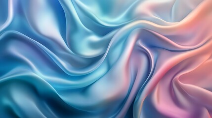 Fototapeta premium Soft, flowing fabric in shades of blue and pink.