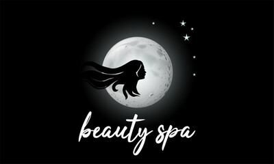 Moon beauty spa logo design