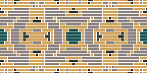 Pixel Ethnic Ikat Design Pattern Drawingfolk Embroidery, Aztec Geometric Ornament Print. Design for Carpet, Wallpaper, Clothing, Wrapping, Fabric