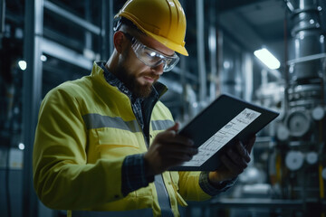 engineer at work in wearhouse