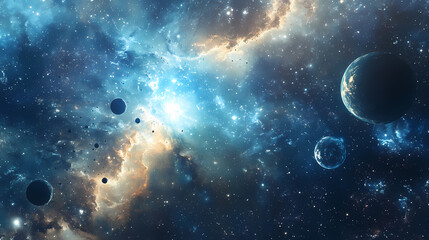 Space odyssey in universe. Space Odyssey. Illustration