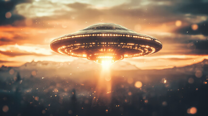 Space travel alien artifact ufo collage design. Alien Artifact. Illustration