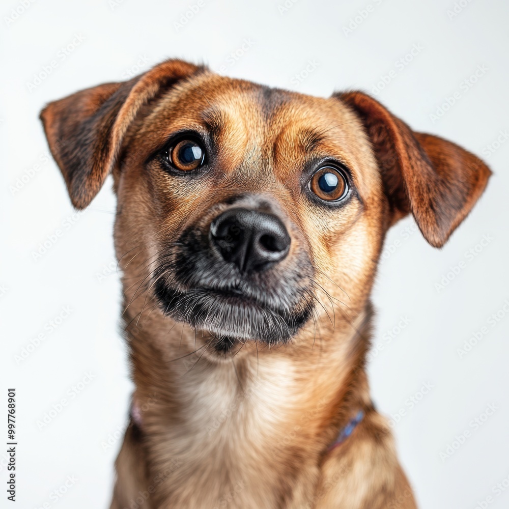 Sticker dog portrait.