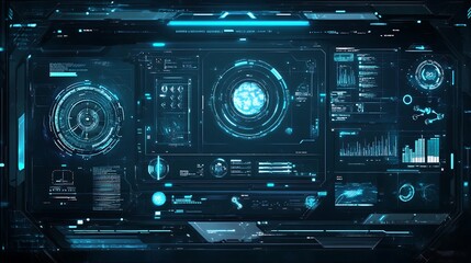 Fototapeta premium Futuristic Digital Interface