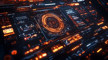 Obraz premium Futuristic Digital Interface