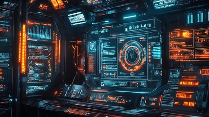 Obraz premium Futuristic Digital Interface