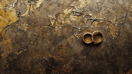close-up shot of two gold wedding rings resting on textured fabric, symbolizing eternal love, commitment, and the sacred bond of marriage, highlighting the timeless significance of union