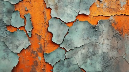 Obraz premium Abstract Concrete Wall with Peeling Paint