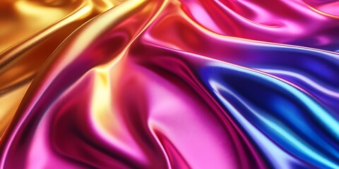 Obraz premium Colorful, flowing fabric with a silky texture.