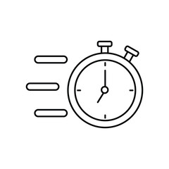 fast time line icon with white background vector stock illustration