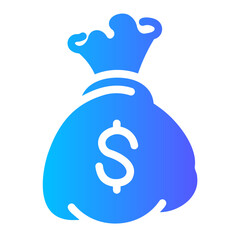 money bag Gradient icon