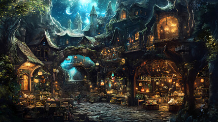 christmas tree in the night