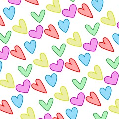 seamless pattern with hearts