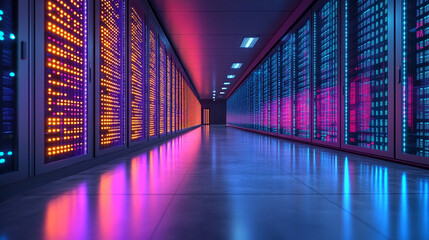 futuristic digital landscape showcasing global connectivity. Streams of binary code and interconnected lines symbolize the flow of information, data exchange, and modern communication across the world