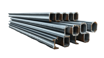 Steel Beam Connection I Beam Profile 3D Rendering