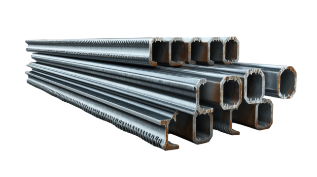 Steel Beam Connection I Beam Profile 3D Rendering