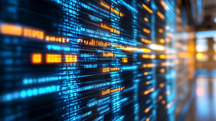 futuristic digital landscape showcasing global connectivity. Streams of binary code and interconnected lines symbolize the flow of information, data exchange, and modern communication across the world