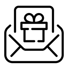 gift card Line Icon