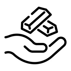 Obraz premium gold Line Icon