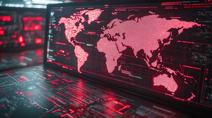 futuristic digital landscape showcasing global connectivity. Streams of binary code and interconnected lines symbolize the flow of information, data exchange, and modern communication across the world