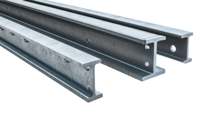 Steel I beam Connection  Structural Steel  Construction Engineering  3D Model Render  Whit