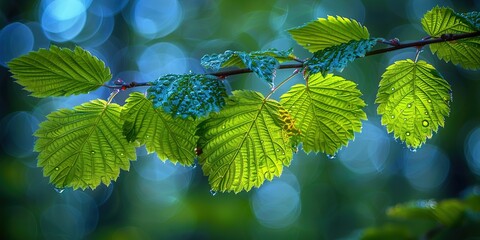 green leaves on a sunny day