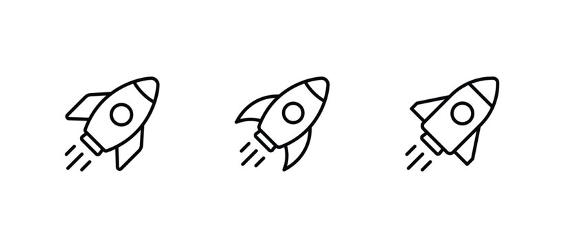 Rocket icon. Rocket launched icon vector.