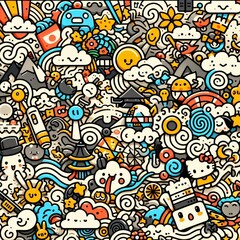 Creative cartoon doodle art