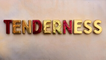 Naklejka premium Tenderness Word 